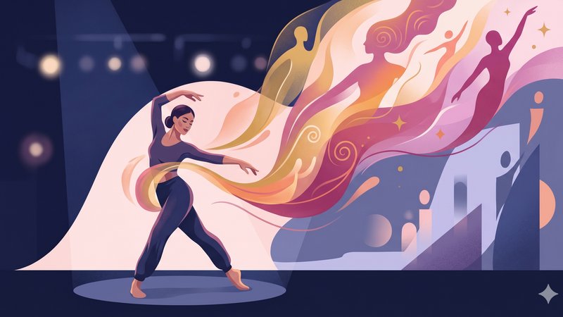 Элегантный силуэт танцовщицы в стиле стрип-пластики, символизирующий уверенность и внутреннюю гармонию женщины.
